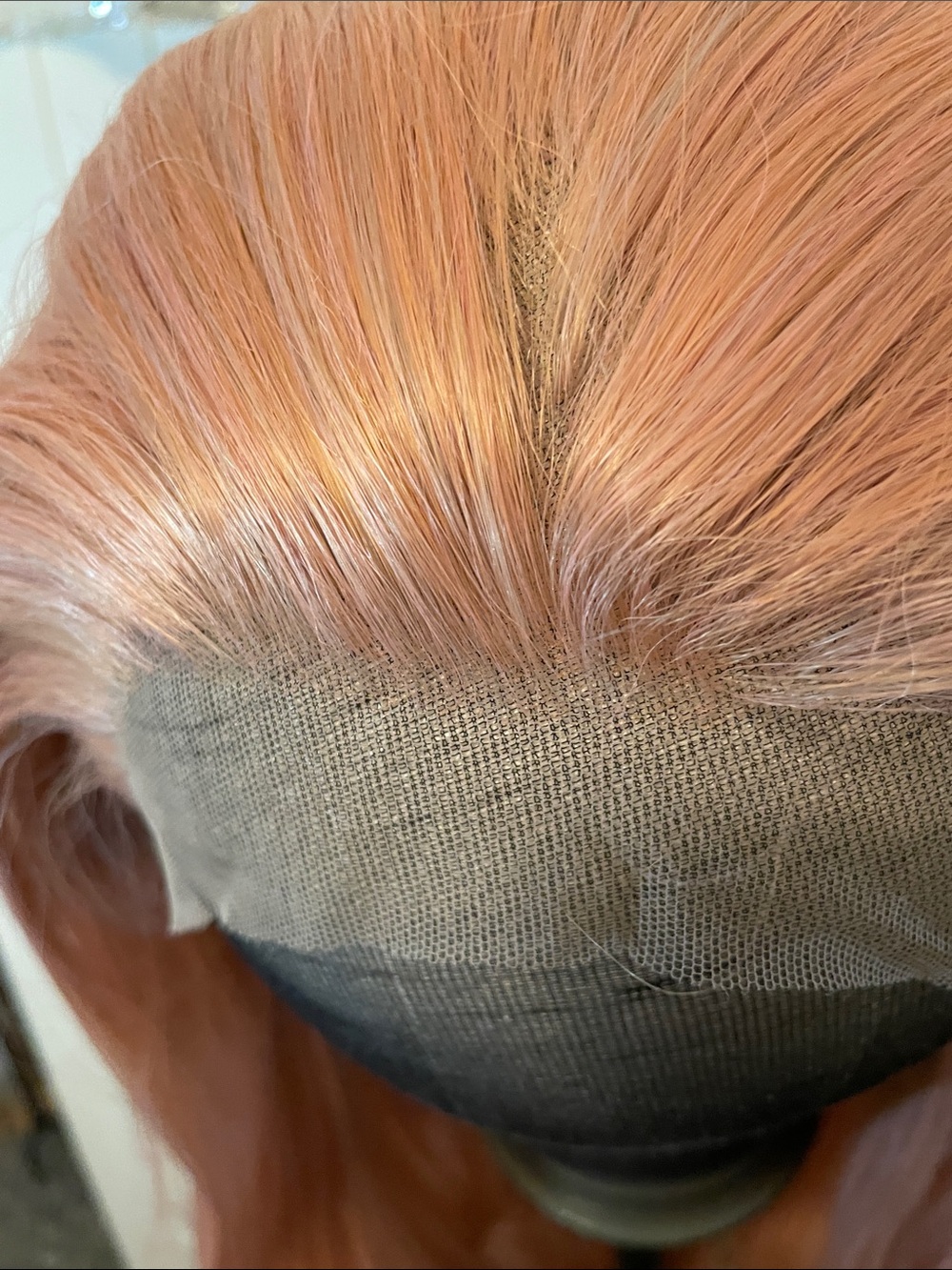 Luxe Rose Pink Gold Blonde Lace Front Wig with Matching Cap - Picture 15 of 15